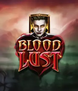 A dark and seductive view of the Blood Lust slot by ELK Studios, featuring gothic vampire symbols and a haunting castle backdrop. The visual emphasizes the slot's enthralling atmosphere, alongside its distinctive features, appealing for those interested in the vampire genre.